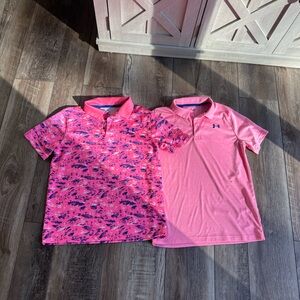 Under Armour Kids' Pink and Patterned Polo Set